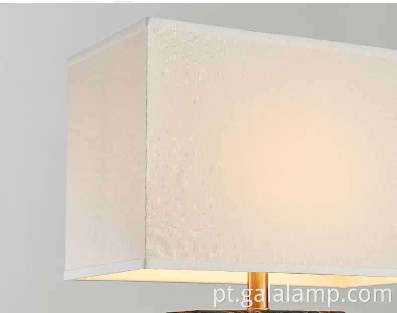 Luminária de mesa de mármore elegante para sala de estar e decoração do quarto